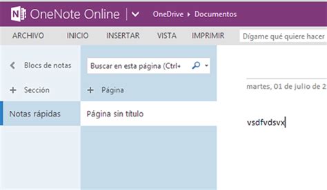 onenote online iniciar sesión.